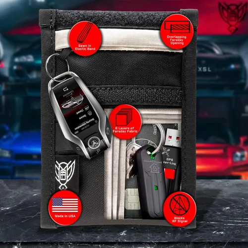 Miniatura 2 de Xtreme Sight Line ~ Xecutive Faraday Bolsa para Llaveros y Otros Pequeños Electrónicos (6" x 4") ~ Seguridad de Vehículos y Datos ~