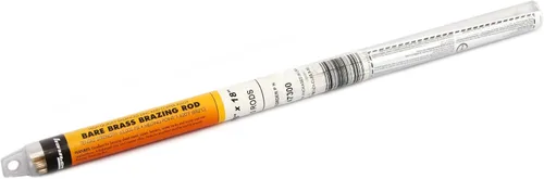 Forney 47300 Varilla de soldadura a gas de latón desnudo, 1/8 pulgadas por 18 pulgadas, 10 varillas