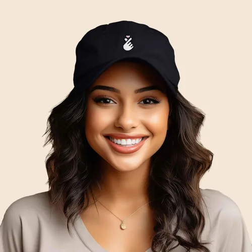 Miniatura 3 de Kpop coreano Love Snap Finger Hand Heart Hat Son Hatu Gorra de béisbol bordada para mujer