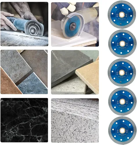 Miniatura 4 de YIJING Paquete de 5 hojas de sierra de diamante de 4 pulgadas Hoja de corte de azulejos de porcelana para cortar azulejos de cerámica de piedra