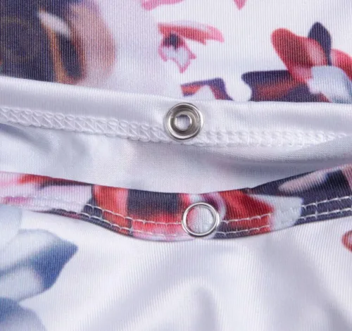 Miniatura 6 de Mameluco de manga corta con estampado floral para recién nacida