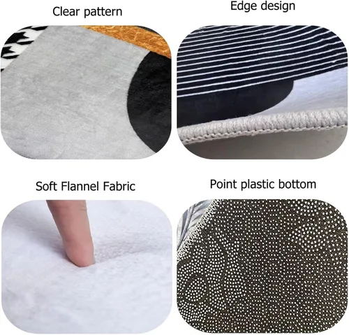Miniatura 4 de 5' X 7' Alfombra con diseño de sol y luna, alfombras boho celestiales para dormitorio, sala de estar, estilo bohemio, oculto, media luna, solar