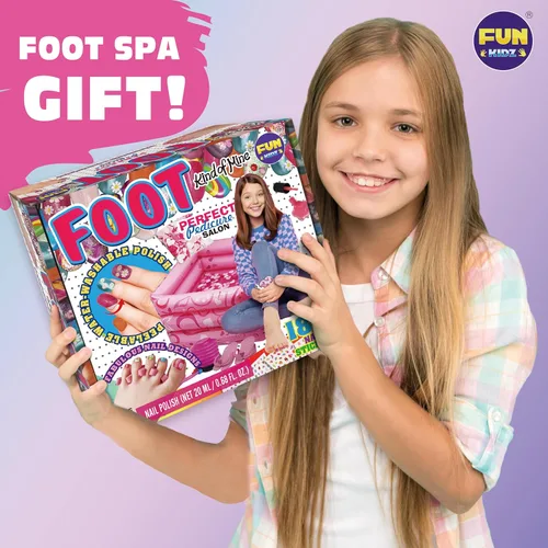 Miniatura 5 de Funkidz - Kit de spa de pies para niñas, kit de pedicura para niñas, tamaño 17.91 pulgadas de ancho x 12.4 pulgadas de largo, incluye inflador