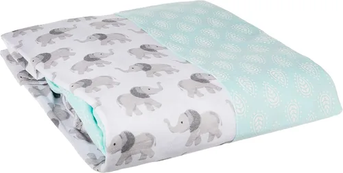 Miniatura 2 de Hudson Baby Sábana bajera unisex de algodón para cuna, color azul marino jaspeado, talla única Azul marino (Heather Navy)