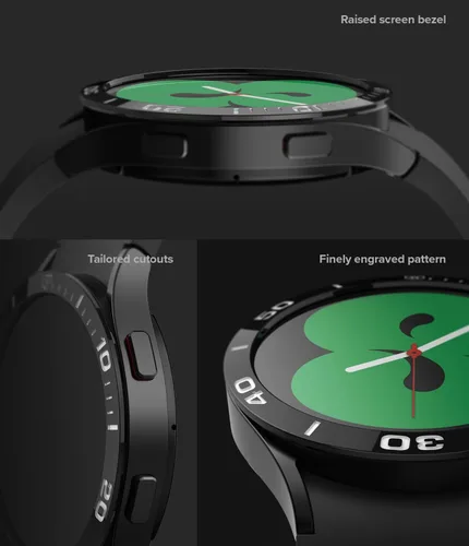 Miniatura 6 de Ringke Bisel Styling Compatible con Samsung Galaxy Watch 5 1.575 in y Galaxy Watch 4 (1.575 in) Marco Adhesivo Anillo Cubierta Anti arañazos