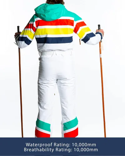 Miniatura 2 de Shinesty Traje de esquí de una pieza ligeramente ajustado para invierno, impermeable, cálido, aislante, para hombre
