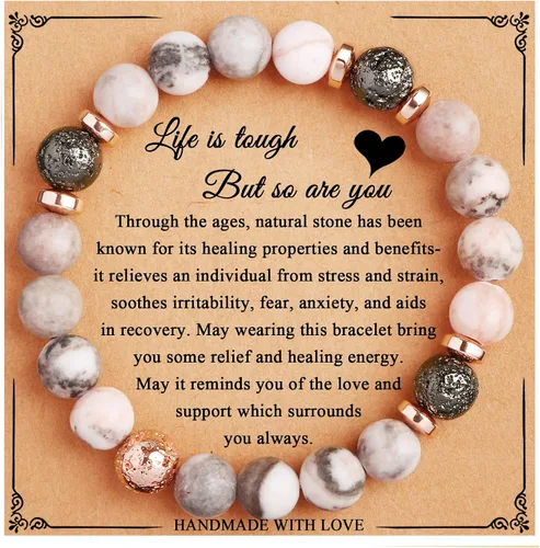 BABORI Bracelets for Women Anniversary Birthday Christmas Jewelry Gift for Women Protection Nature Stone Inspirational Bracelets for Mother Daughter
