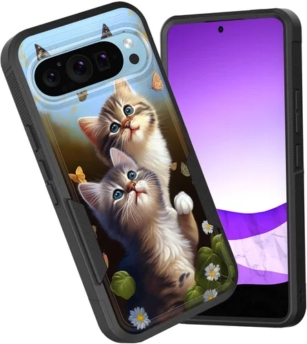 Miniatura 16 de Funda para Pixel 6A, funda híbrida de doble capa resistente a prueba de golpes de policarbonato duro de silicona suave TPU para Google Pixel 6A