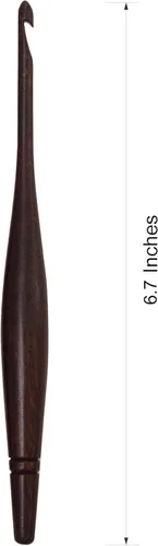 Miniatura 4 de Ommi - Ganchos de ganchillo con mango ergonómico Gancho de ganchillo de madera Narrapi hecho a mano de 6.7 pulgadas Aguja de tejer, tejido