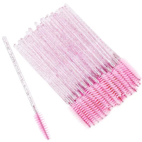 Miniatura 6 de 300 varitas de rímel desechables, cepillo de pestañas rosadas para pestañas y extensiones de pestañas