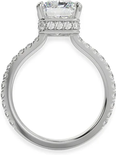 Miniatura 2 de Anillos de compromiso de moissanita de corte esmeralda de 3 quilates, color D, VVS1, claridad brillante, anillos de moissanita radiante