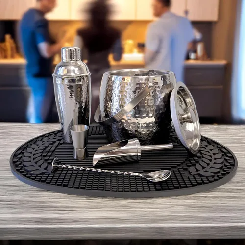 Miniatura 7 de BREKX Cubos de hielo aislados de 3 cuartos para fiestas con tapa y pala, enfriador de vino Iceberg Anchored, cubo de champán para barra de cóctel