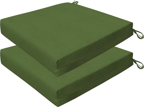 Miniatura 10 de Honeycomb Juego de 2 cojines de asiento para exteriores, 20 x 20 pulgadas, cojines texturizados de hueso sólido para sillas de comedor para muebles