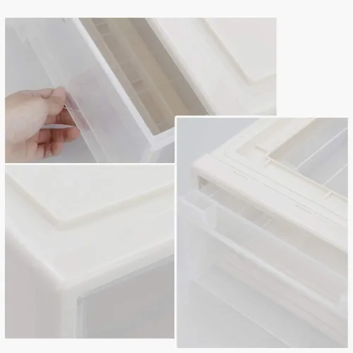 Miniatura 6 de Cajón de almacenamiento apilable de 17.8 cuartos de galón, paquete de 4 cajones de plástico