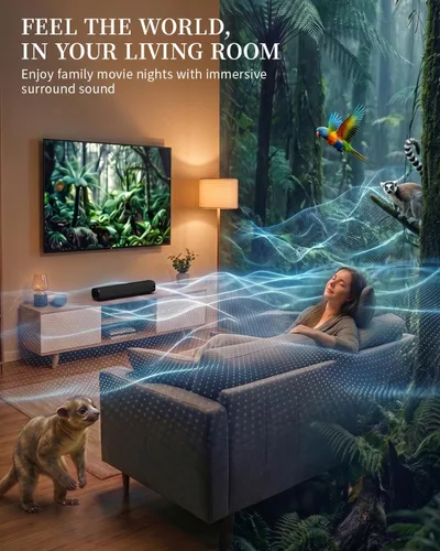 Miniatura 4 de Barra de sonido para Smart TV, Barra de sonido, Barra de sonido Bluetooth, con Óptico/AUX/HD ARC, Altavoces de Sonido Envolvente, Sistema de Sonido