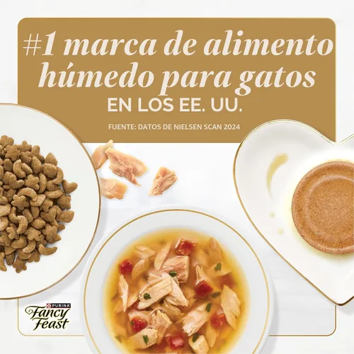 Miniatura 9 de Purina Fancy Feast - Paquete variado de golosinas naturales para gatos, puramente naturales, (paquete de 5) bolsas de 10