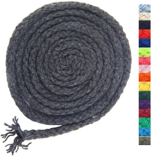Miniatura 11 de 5 mm * 90 m Cuerda de macramé de algodón natural de 8 hebras para manualidades, hilo para tejer, para colgar en la pared y manualidades DIY (HPK)
