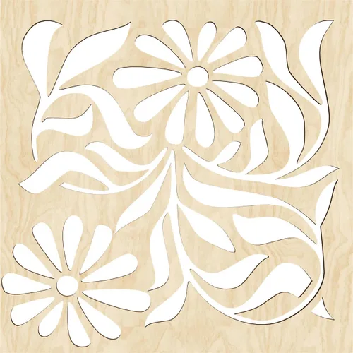 Miniatura 4 de 15 3/8 pulgadas de ancho x 15 3/8 pulgadas de alto x 1/4 pulgadas de alto, tamaño mediano Barryton, paneles de pared de madera de calado, abedul