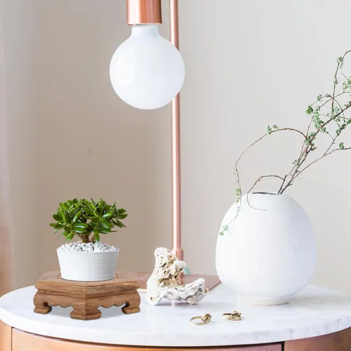 Miniatura 2 de DECHOUS Soporte de exhibición de taburete de madera, soporte hexagonal para plantas de madera, pequeño soporte rústico para flores, pedestal