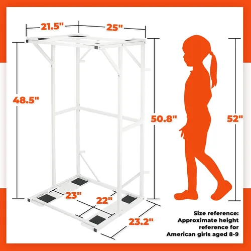 Miniatura 4 de Sidasu Soporte de lavadora y secadora de doble capa de 23 pulgadas, soporte de acero resistente para lavadora y secadora, compatible con la mayoría