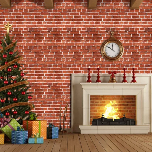 Miniatura 2 de Arthome - Papel tapiz de ladrillo autoadhesivo de 17 x 120 pulgadas, impermeable, para dormitorio, sala de estar, chimenea, escalera, decoración