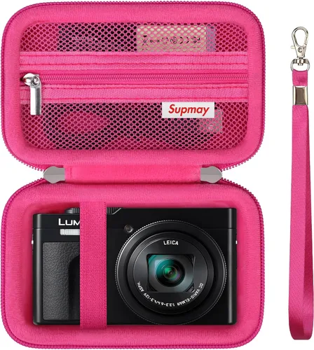 Miniatura 12 de Funda para cámara Panasonic LUMIX ZS99/ZS300/TZ99/LX10/ZS200D/ZS200/ZS80D/ZS80/ZS100/ZS70/ZS60 - Funda protectora con bolsillo de malla para Negro