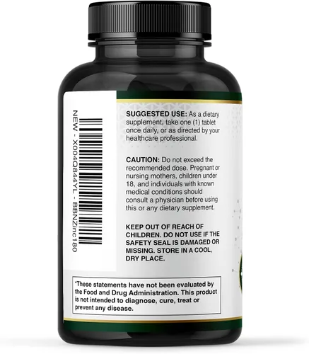 Miniatura 6 de Built By Nature Zinc 50 mg – Gluconato de zinc para un apoyo inmune y antioxidante altamente absorbible – Promueve la salud de la piel, los ojos