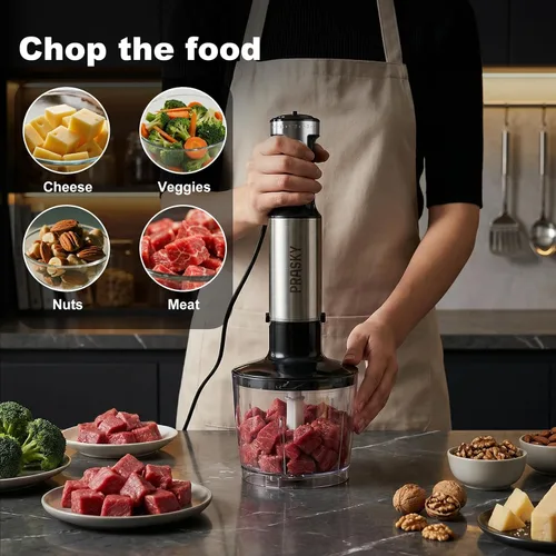 Miniatura 5 de Immersion Blender Handheld 1200W, 20-speeds Immersion Hand Blenders, Hand Mixer with Mining Beaker,Chopper,Whisk, Frother and Stick Blender Suitable