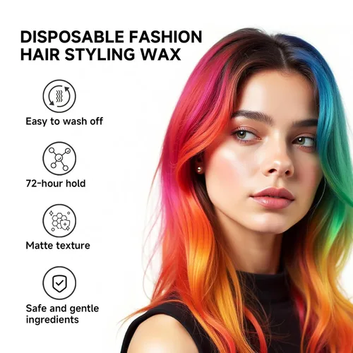 Miniatura 2 de Gowwim Color de cera para el cabello, tinte temporal para el cabello, cera natural y no grasosa para mujeres y hombres Púrpura