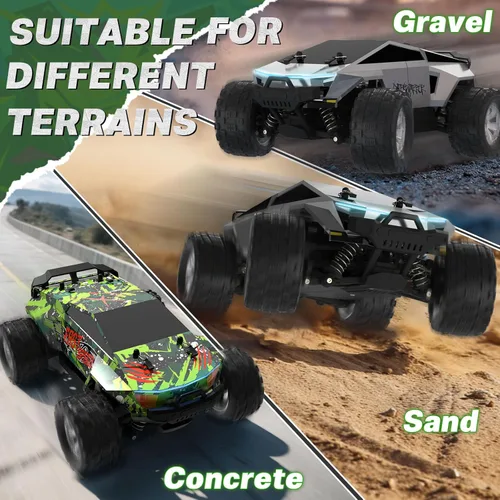Miniatura 6 de Auto RC rápido todo terreno a escala 1:18, 40 KPH de alta velocidad 4WD vehículo eléctrico con control remoto de 2.4 GHz, camión monstruo