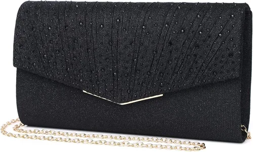 Miniatura 2 de Bolsos de noche para mujer, con lentejuelas y purpurina para mujer, bolso de mano brillante, bolso formal para boda, fiesta, baile de graduación