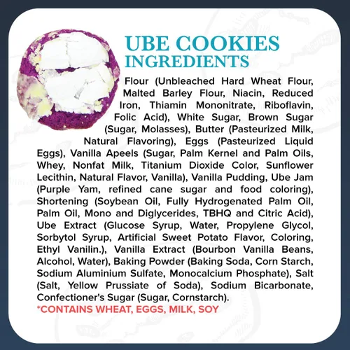 Miniatura 2 de The Cravory: Ube Cookies - 12 galletas, 2.0 onzas cada una, envueltas individualmente, horneadas frescas, postres gourmet, aperitivos o productos