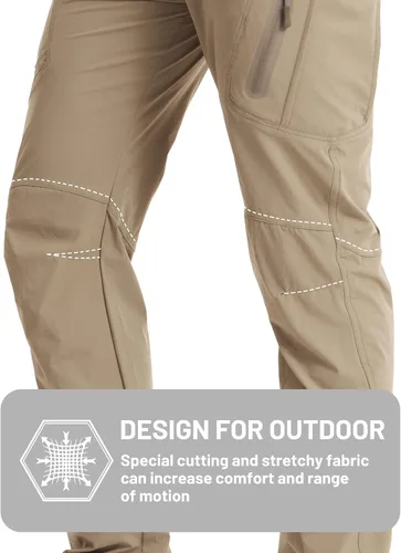 Miniatura 29 de TACVASEN Pantalones tácticos ligeros para senderismo, impermeables, de secado rápido, para trabajo, lluvia, exteriores, 8 bolsillos