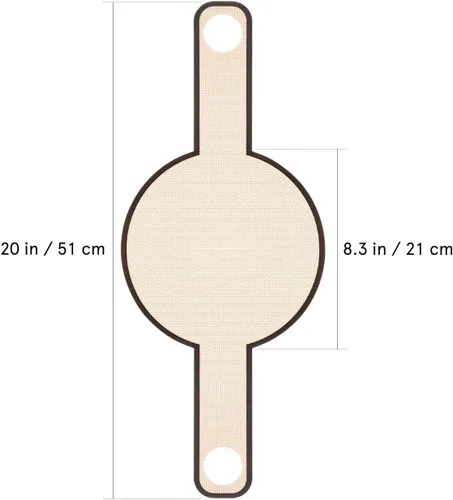 Miniatura 4 de Cabilock Tapete de fibra de vidrio para hornear pan de 20.47 pulgadas, tapete antiadherente de transferencia de masa con asas largas para un fácil