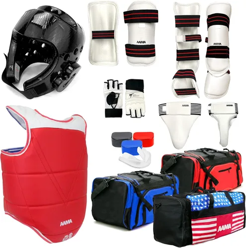Miniatura 5 de AAMA Juego completo de equipos de protección de combate de Taekwondo - Personalizable