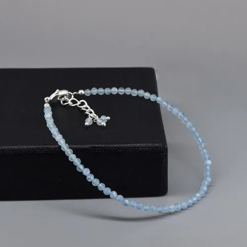 Miniatura 134 de Gempires - Pulseras de cuentas de piedras preciosas hechas a mano, ligeras, de cristal, para uso diario, hipoalergénicas, de 8 pulgadas, chapadas