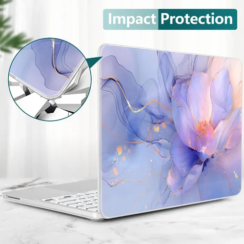 Miniatura 9 de TWOLSKOO Funda para MacBook Neo de 13 pulgadas 2026 A3404 A18 Pro Chip, carcasa rígida de plástico con adaptador tipo C, 2 fundas para cámara web