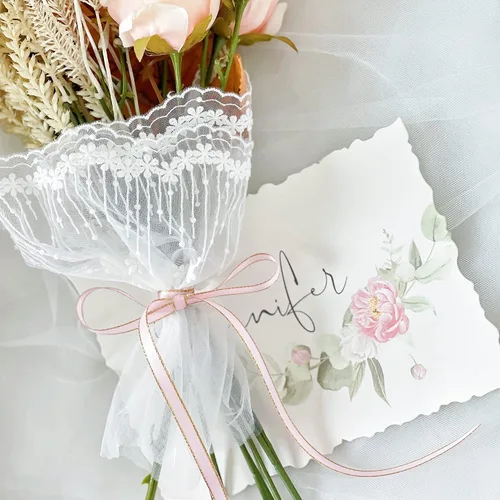 Miniatura 5 de QIANF Cinta de satén rosa de doble cara con borde dorado para envolver regalos, lazos para el cabello, decoración de fiesta de boda, costura