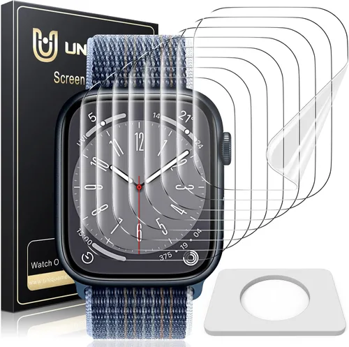 Miniatura 9 de UniqueMe Paquete de 8 protectores de pantalla para Apple Watch Series 11/10 de 42 mm - [TPU suave, no de vidrio][Sin burbujas] iWatch, protección