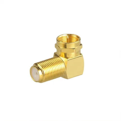 Miniatura 2 de VCE 5-Pack 90 Degree Coaxial Connector, Right Angle F-Type RG6 Male to Female Adapter Gold Plated