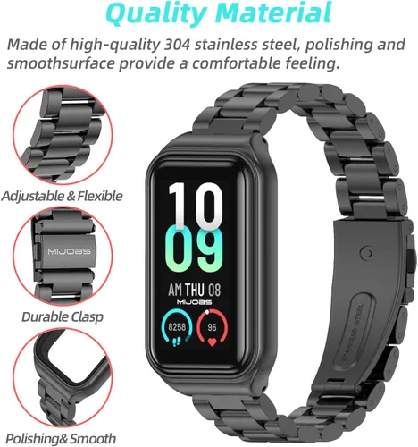 Miniatura 4 de Correa de repuesto de metal para Amazfit Band 7, compatible con Amazfit 7 Fitness Tracker