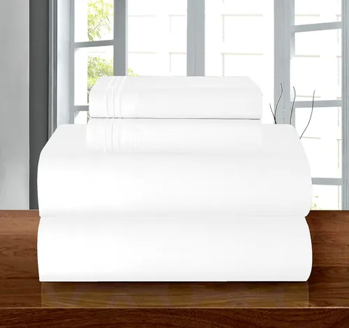 Miniatura 108 de Elegant Comfort - Juego de sábanas de 4 piezas de microfibra, 1500 hilos, sin arrugas, sábana bajera elástica, esquinas tipo bolsillos profundos