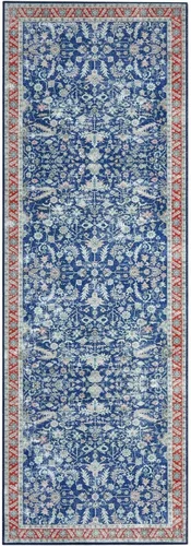 Miniatura 3 de COZYLOOM Alfombra vintage de 2 x 6 pies, estilo oriental con estampado floral, envejecida, estética, bohemia, de felpilla, para entrada, pasillo