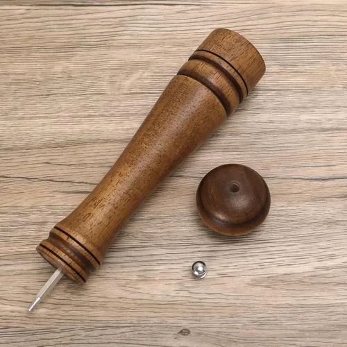 Miniatura 3 de 1 paquete de molinillo de pimienta de madera, XWXO molinillo de sal de 10 pulgadas y shaker de pimienta, molinillo de pimienta con rotor de cerámica