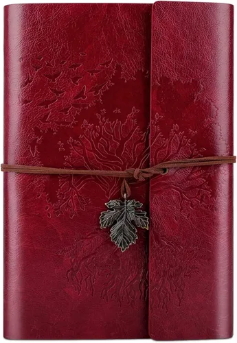 Miniatura 8 de Diarios de cuero con páginas en blanco, diario vintage rellenable para escribir, diario de viaje personal, cuaderno de bocetos de arte