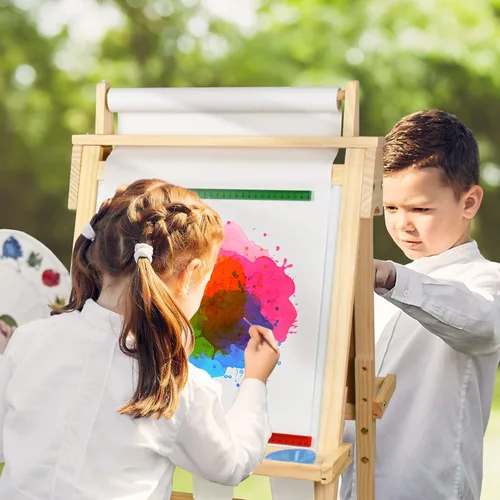 Miniatura 8 de Joyooss Rollo de papel de caballete de 12 pulgadas x 984 pulgadas (82 pies), rollo de papel de dibujo para pintar caballetes de niños, papel de arte