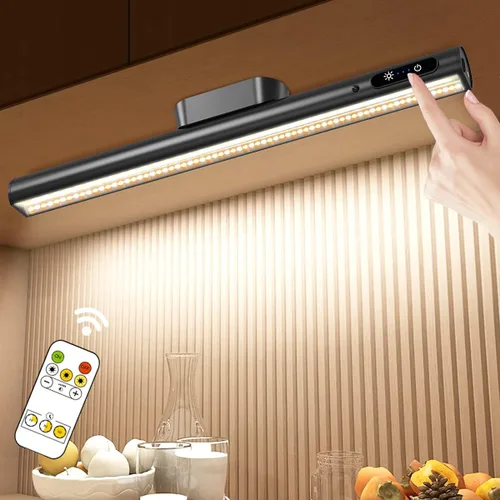 Miniatura 13 de Hapfish Barra de Luz LED con Sensor de Movimiento Interior, Iluminación Recargable Bajo Gabinete Inalámbrica, Luces de Pared Operadas por Batería