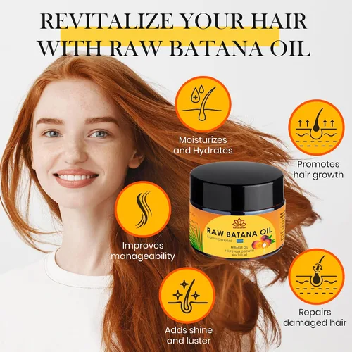 Miniatura 4 de Aceite de batana de AUTHENTIC - Fuente pura de Honduras Hidrata el cabello, mejora la salud del cuero cabelludo y promueve el crecimiento (4 onzas)