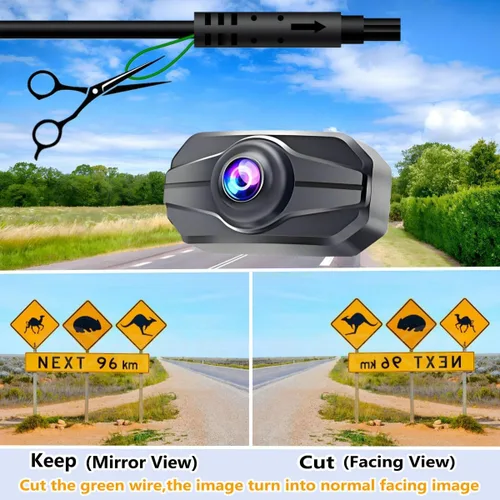 Miniatura 4 de Cámara de visión trasera para coche JUNHAOZ, cámara de respaldo para coche, camiones, SUV, camioneta, monitor IPS de 4.3 pulgadas