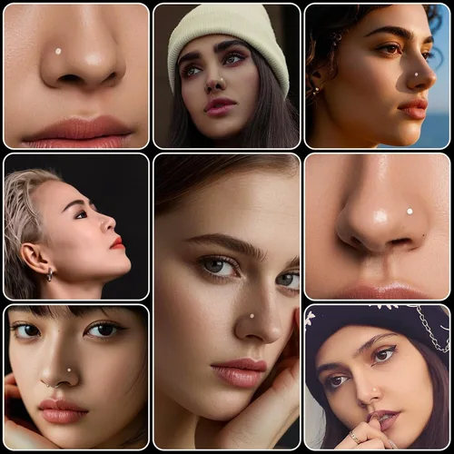 Miniatura 3 de Clear Nose Ring Bioflex for Women and Men,Plastic Clear Nose Studs for Work L Shaped,Body Silicone Piercing Retainer 18g Nose Rings Studs Piercing